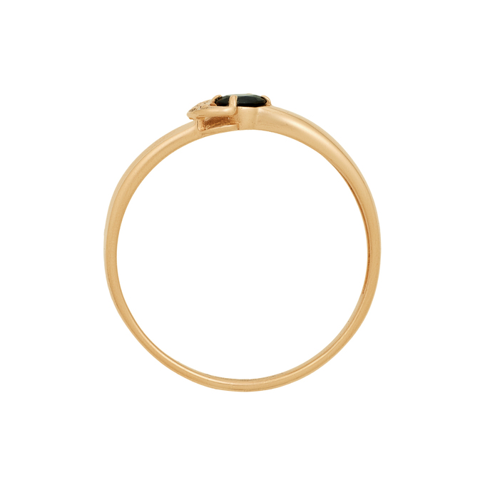 Кольцо из золота 585 пробы c сапфиром и бриллиантами, Л 7303 4318 за 23600