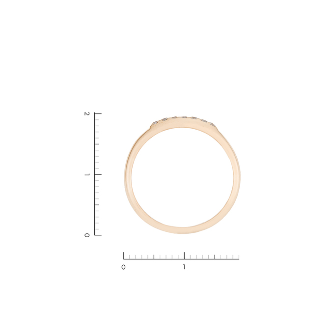 Кольцо из золота 585 пробы c 7 бриллиантами, Л 5804 6837 за 23730