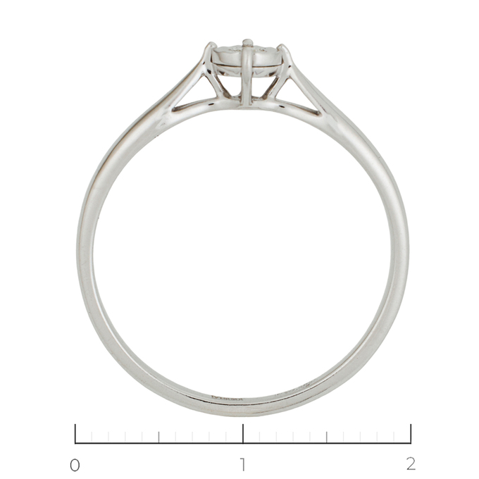 Кольцо из белого золота 585 пробы c 1 бриллиантом, Л 6201 5943 за 10430