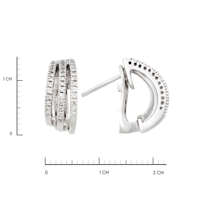 Серьги из золота 750 пробы с бриллиантами, Л 2812 7157 за 116000