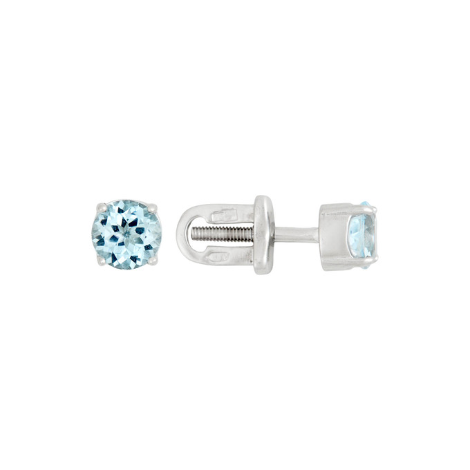 Серьги из золота 585 пробы с топазами, Л 6103 3095 за 17000
