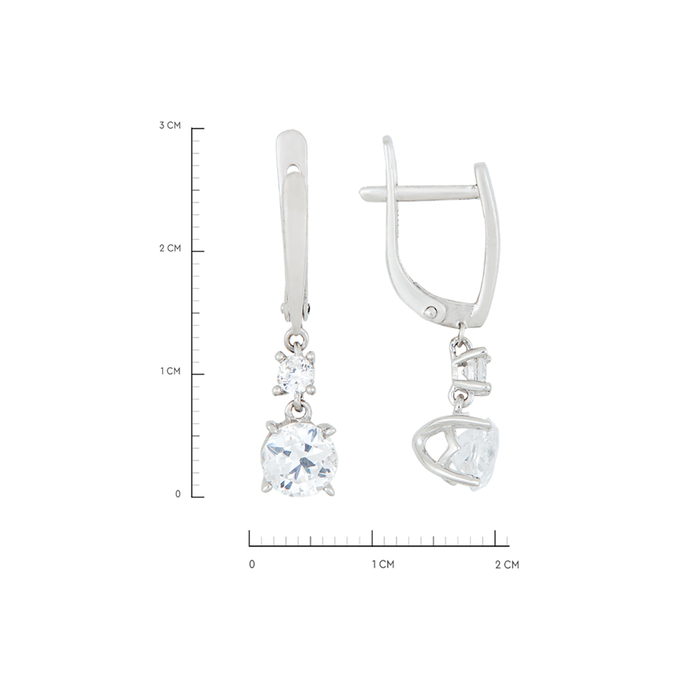 Серьги из золота 585 пробы c фианитами, К 0000 2457 за 33400