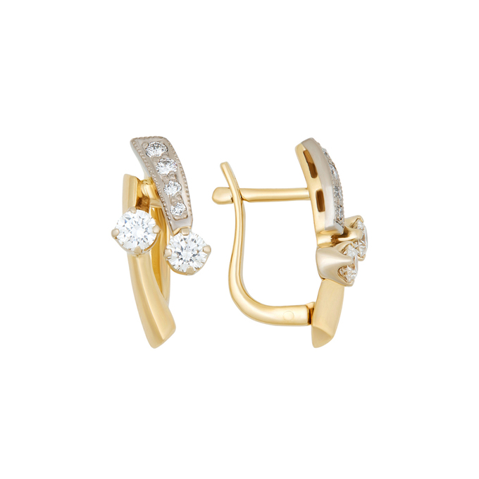 Серьги из золота 750 пробы c бриллиантами, К 0000 5124 за 139500