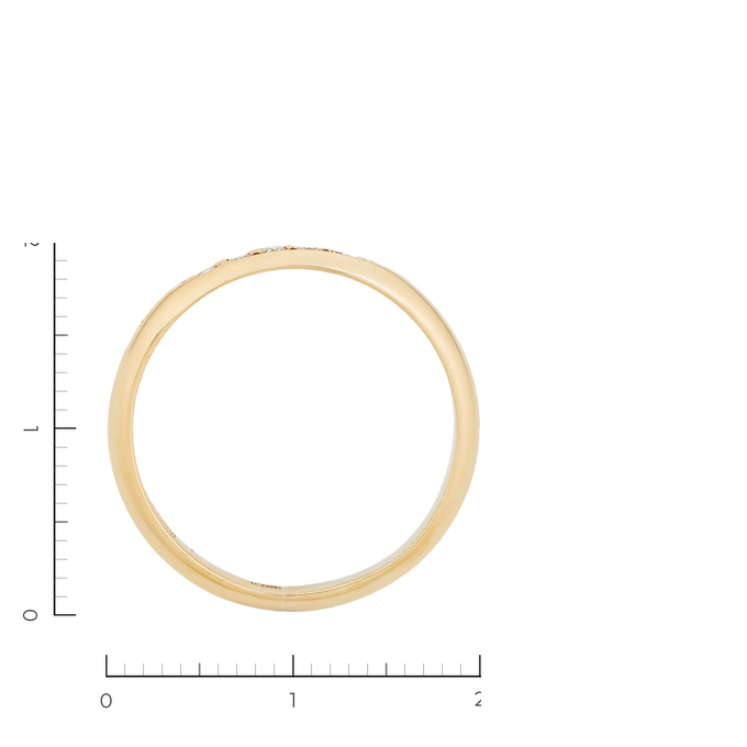 Кольцо из золота 585 пробы c 5 бриллиантами