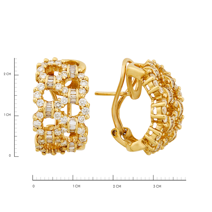 Серьги из золота 750 пробы c бриллиантами, Л 7301 6311 за 289000