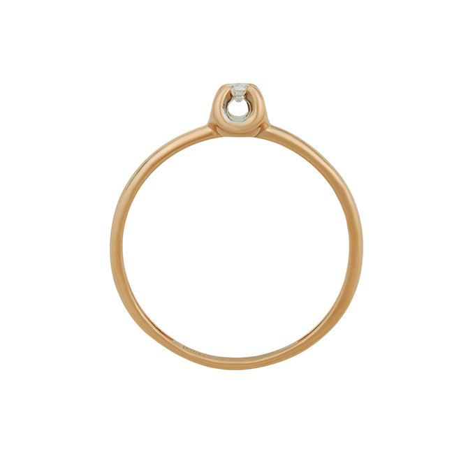 Кольцо из золота 585 пробы c бриллиантом, Л 2913 1953 за 17520