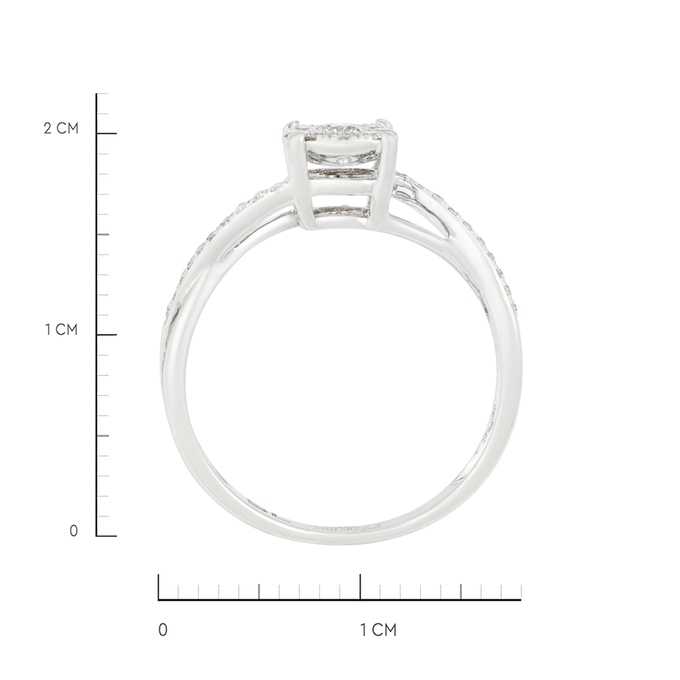 Кольцо из золота 585 пробы c бриллиантами, Л 2415 3124 за 28800