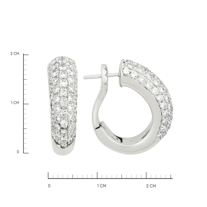 Серьги из золота 750 пробы с бриллиантами, Ц О007 4158 за 260000