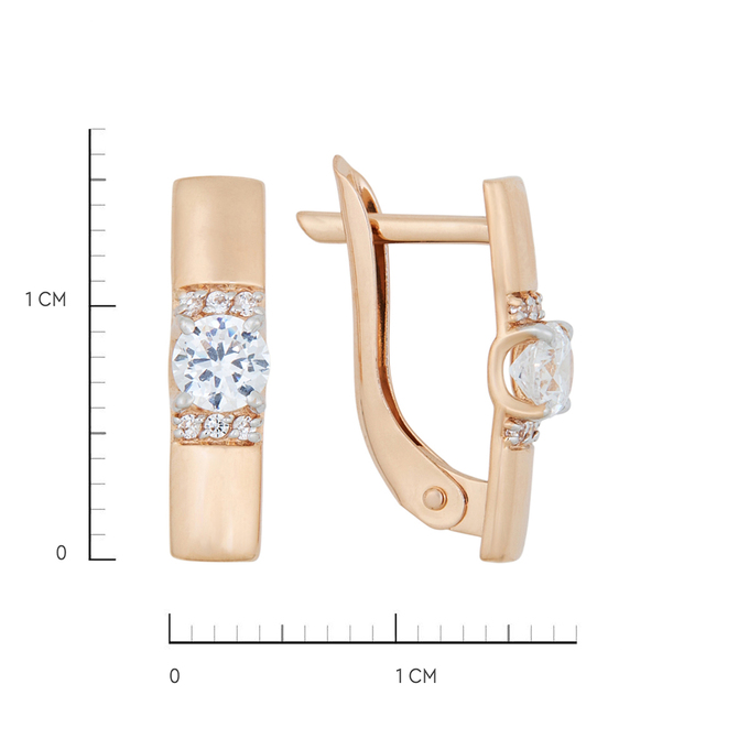 Серьги из золота 585 пробы c фианитами, К 0000 3319 за 19700
