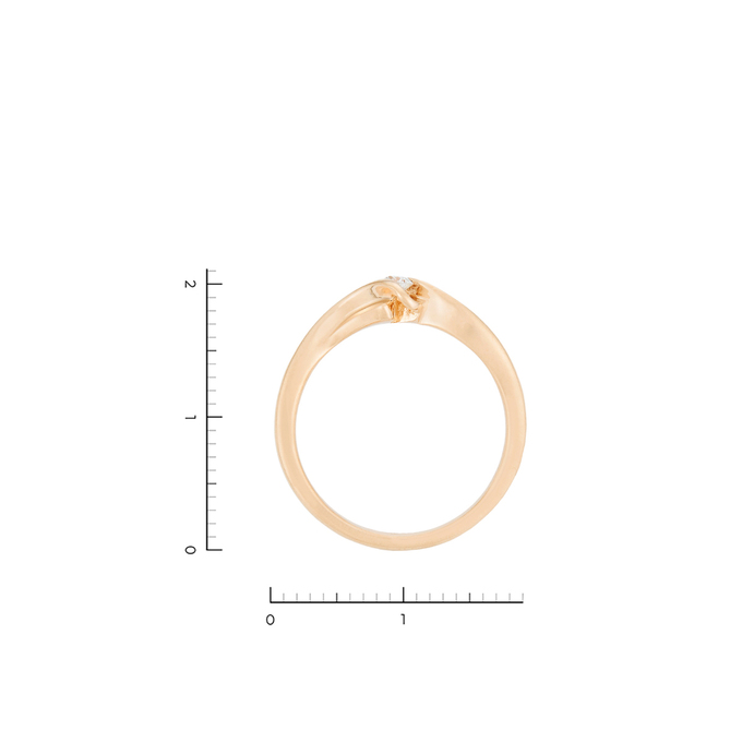 Кольцо из золота 585 пробы c 1 бриллиантом, Л 7101 9989 за 30000
