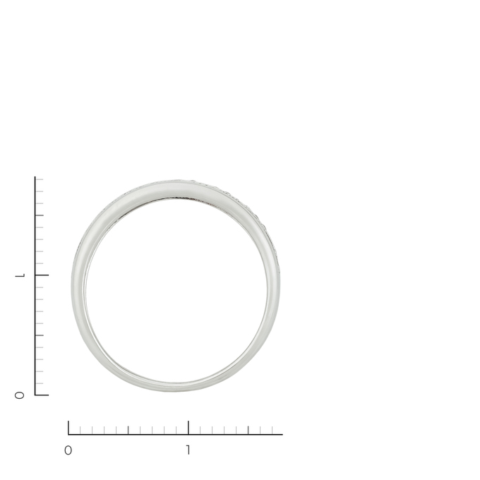 Кольцо из белого золота 585 пробы c 24 бриллиантами, Л 2508 3481 за 19200
