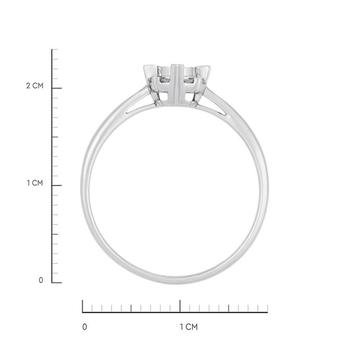 Кольцо из золота 585 пробы c бриллиантами, Л 2413 7471 за 21520