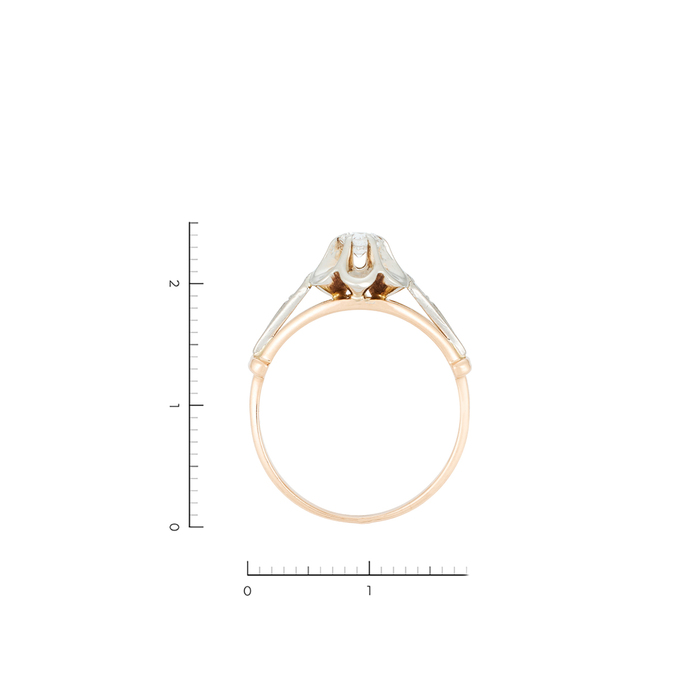 Кольцо из золота 585 пробы c 1 бриллиантом, Л 4807 1095 за 50800