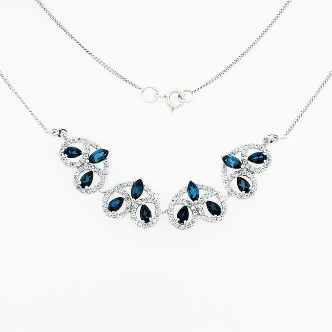 Колье из белого золота 585 пробы