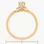 Кольцо из комбинированного золота 583 пробы c 1 бриллиантом Л06141220 фото 4