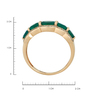 Кольцо из золота 585 пробы c изумрудами и бриллиантами
