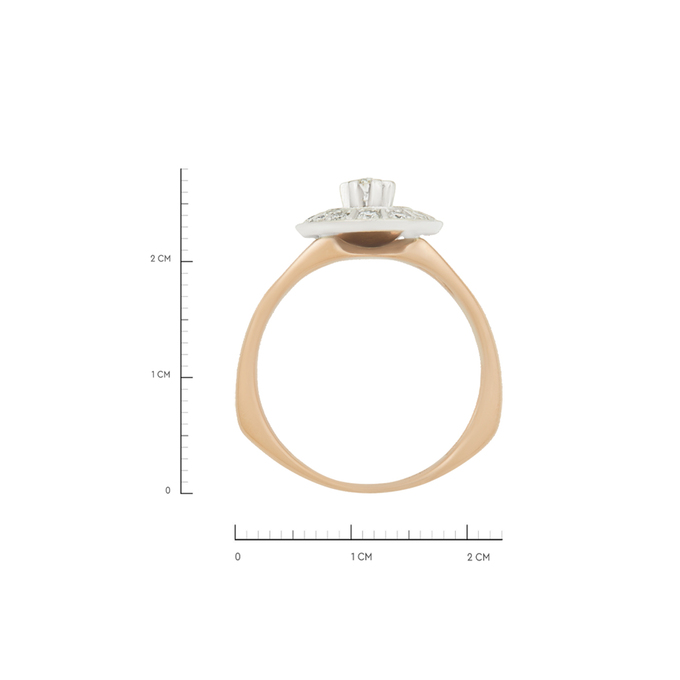 Кольцо из золота 585 пробы c бриллиантами, Л 4710 5868 за 99200