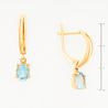 Серьги из красного золота 585 пробы c 2 топазами