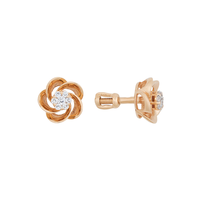 Серьги из золота 585 пробы c фианитами, К 0000 3635 за 23900