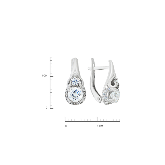 Серьги из золота 585 пробы c фианитами, Л 2811 1068 за 24080