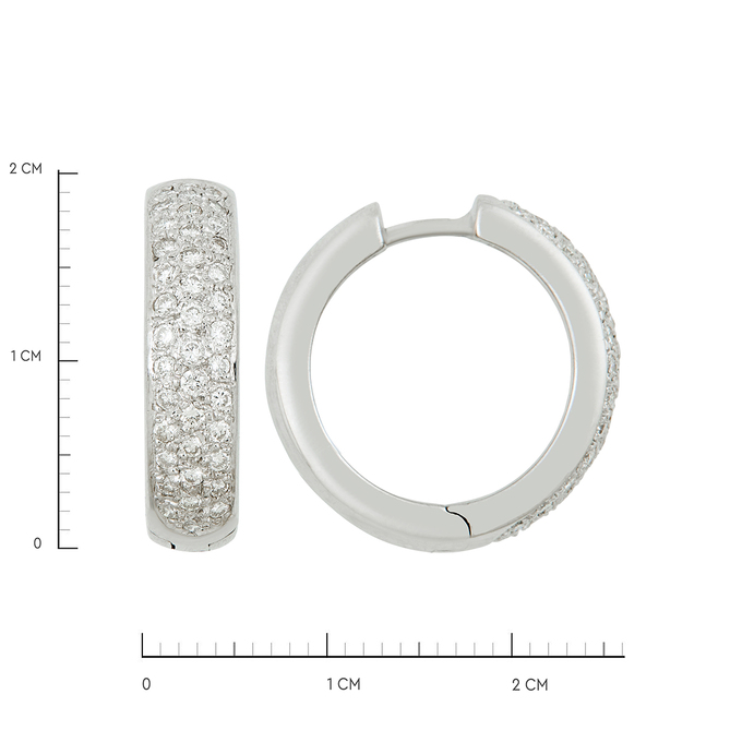 Серьги из золота 750 пробы c бриллиантами, Ц О007 1207 за 139000