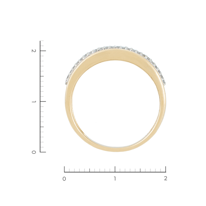 Кольцо из желтого золота 585 пробы c 72 бриллиантами, Л 3208 3681 за 39200