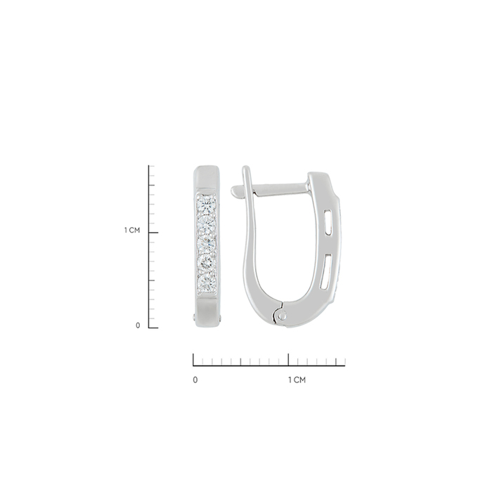 Серьги из золота 585 пробы c 10 бриллиантами, Л 3506 7048 за 41650