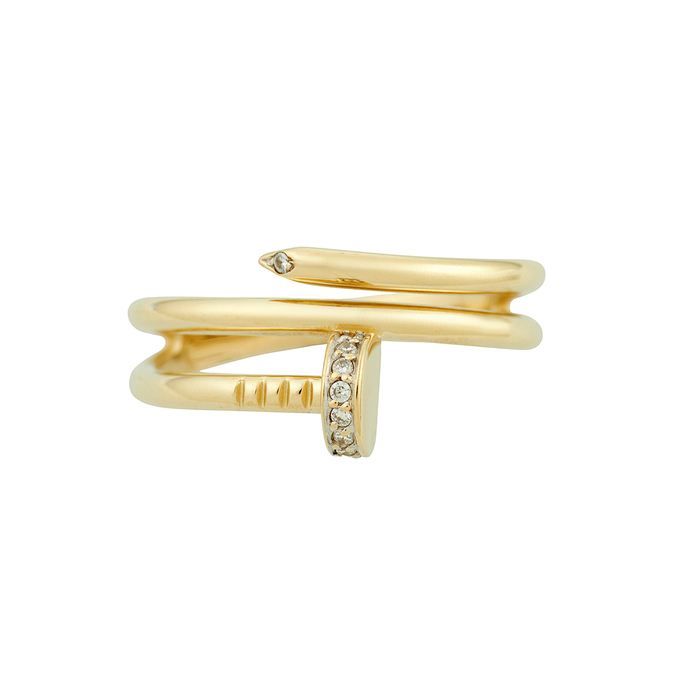 Кольцо из золота 585 пробы c фианитами, Л 3706 7123 за 47360