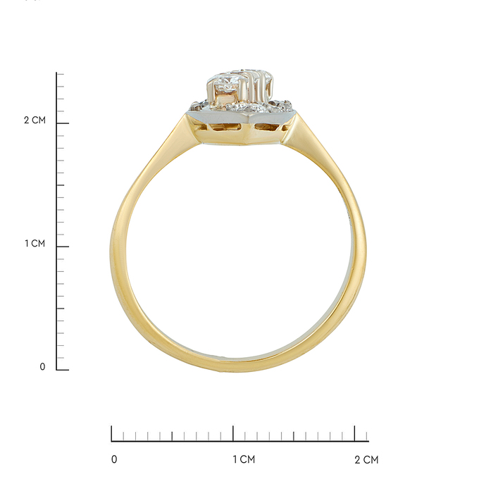 Кольцо из золота 750 пробы c бриллиантами