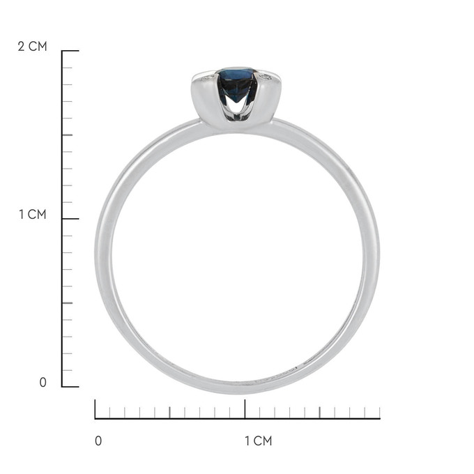 Кольцо из золота 585 пробы c сапфиром и бриллиантами, Л 6002 5457 за 22320