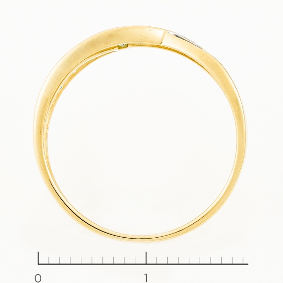 Кольцо из желтого золота 585 пробы c 7 изумрудами и 19 бриллиантами, Л28081591 за 12540