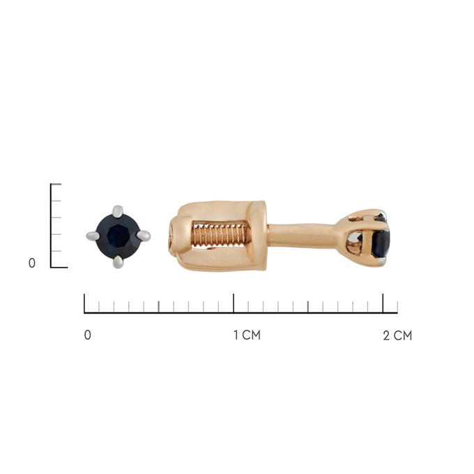 Серьги из золота 585 пробы c сапфирами, К 0000 3997 за 11900