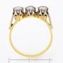 Кольцо из комбинированного золота 750 пробы c 3 бриллиантами Л30112295 фото 4