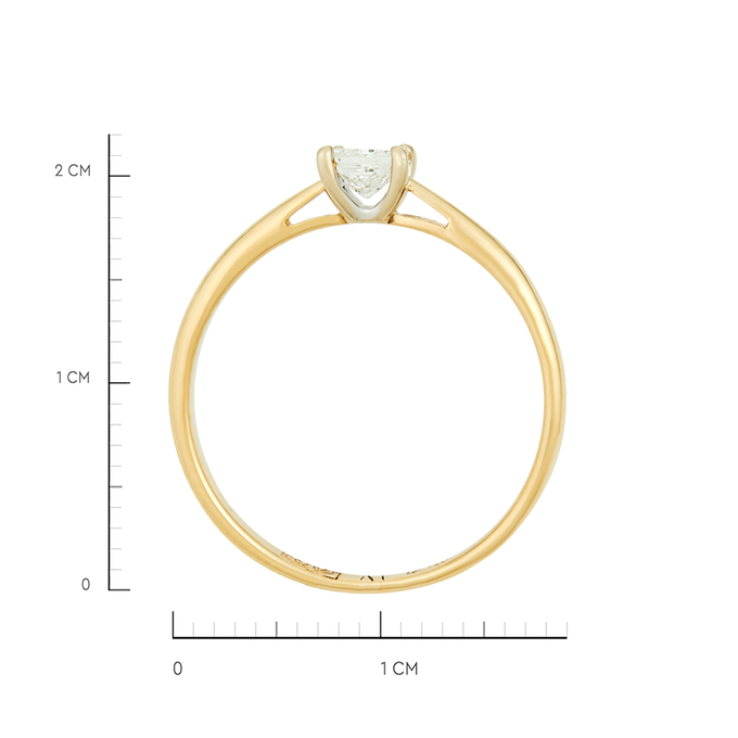 Кольцо из золота 750 пробы c бриллиантом, Л 3309 6542 за 67900