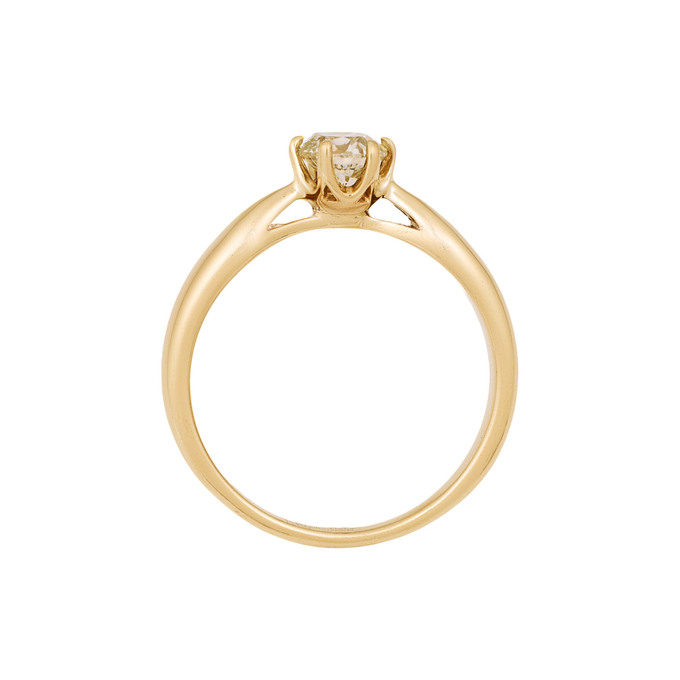 Кольцо из золота 585 пробы c бриллиантом