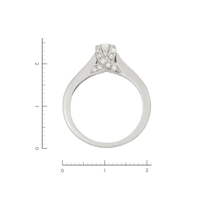 Кольцо из белого золота 585 пробы c 19 бриллиантами, Л 1115 6073 за 126800