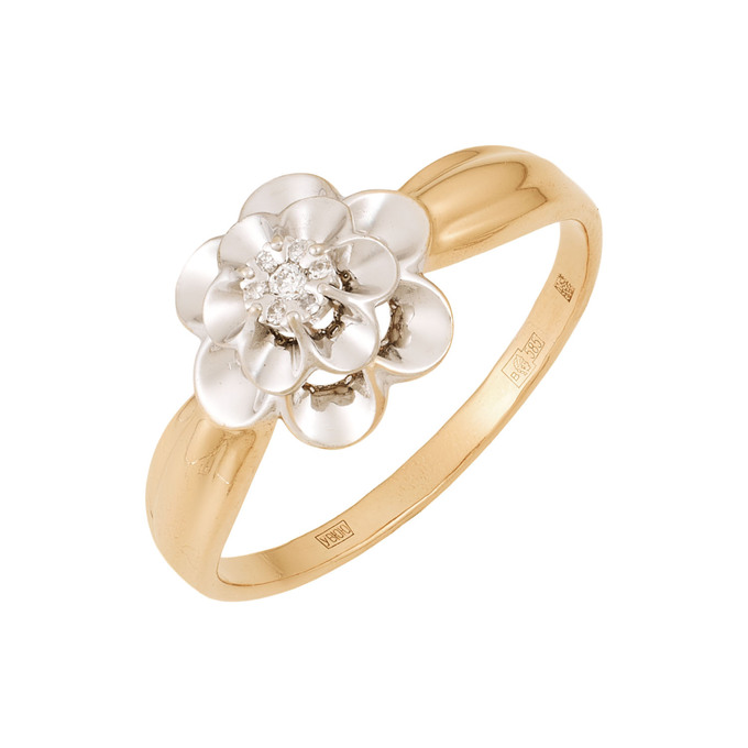 Кольцо из золота 585 пробы c бриллиантами, Л 3009 7535 за 39120