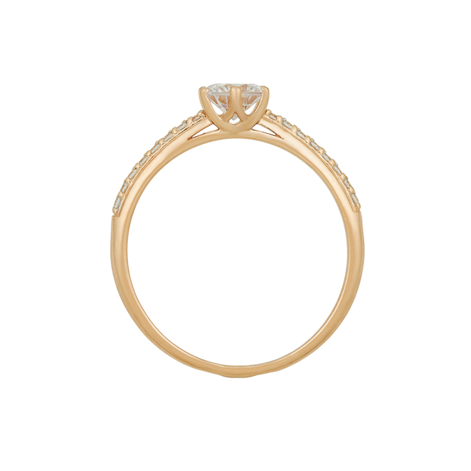 Кольцо из золота 585 пробы c фианитами, Л 0408 7973 за 15200