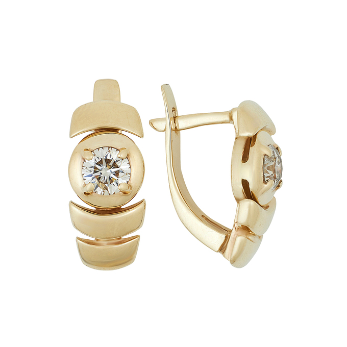 Серьги из золота 585 пробы c бриллиантами, Л 2810 7835 за 73710