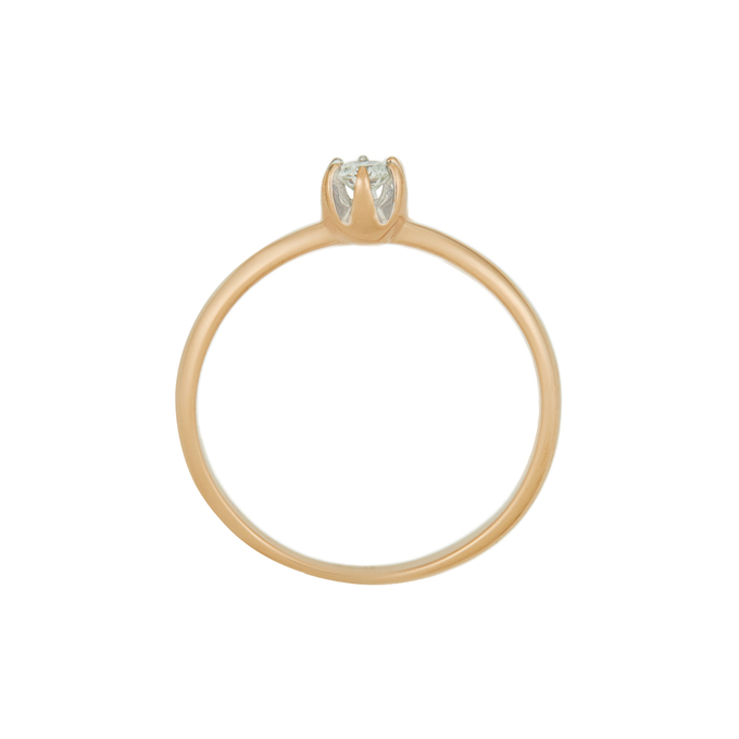 Кольцо из золота 585 пробы c бриллиантом, Л 0808 8092 за 23600