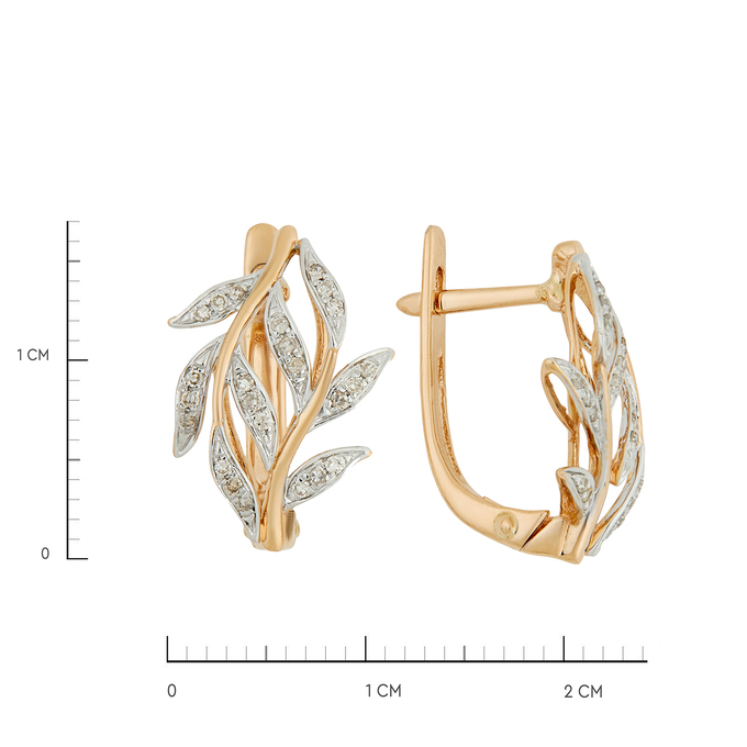 Серьги из золота 585 пробы с бриллиантами, Л 6402 5949 за 42400