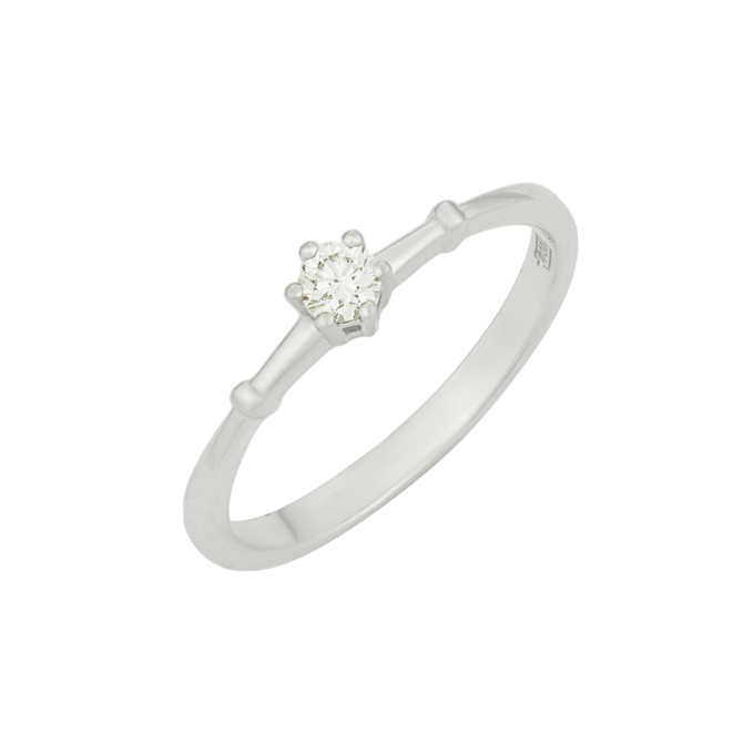 Кольцо из золота 585 пробы c бриллиантом