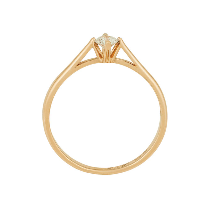 Кольцо из золота 585 пробы c бриллиантом, Л 4609 3520 за 25200