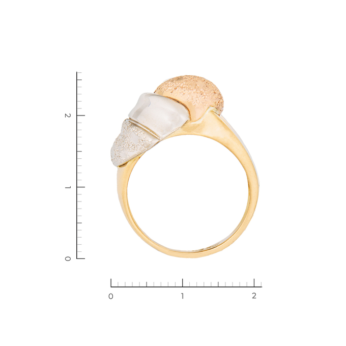 Кольцо из комбинированного золота 750 пробы, Л 6201 2002 за 86900