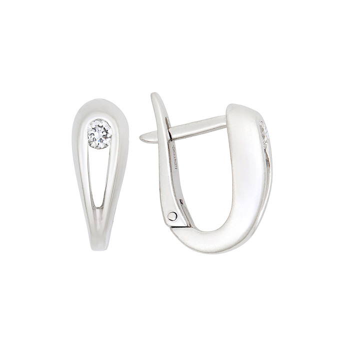 Серьги из золота 585 пробы c бриллиантами, Л 2807 8522 за 65200