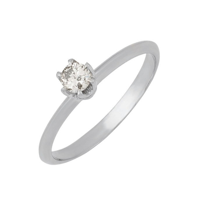 Кольцо из золота 585 пробы c бриллиантом