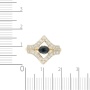 Кольцо из комбинированного золота 750 пробы c 26 бриллиантами и 1 сапфиром 093099 фото 4