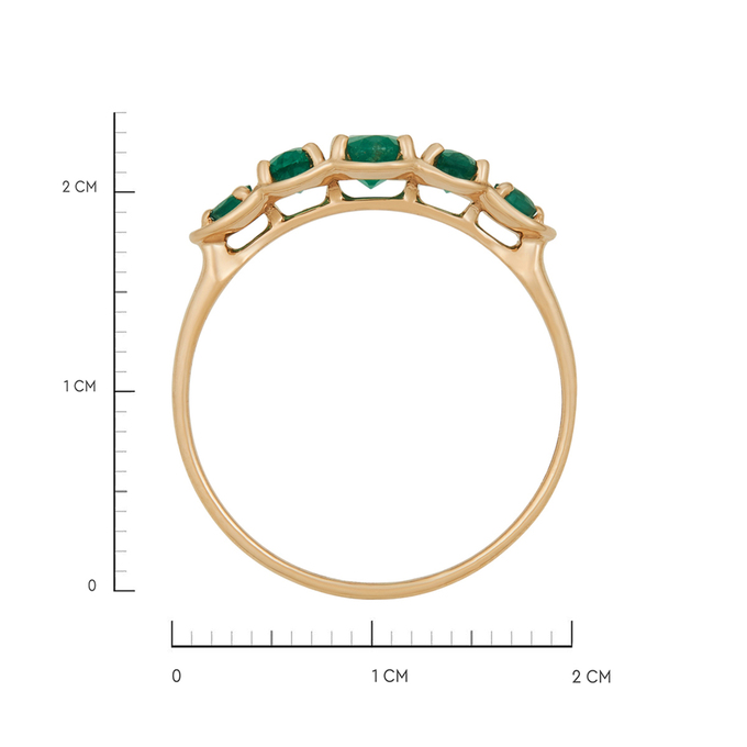 Кольцо из золота 585 пробы c изумрудами, Л 2812 0790 за 42320