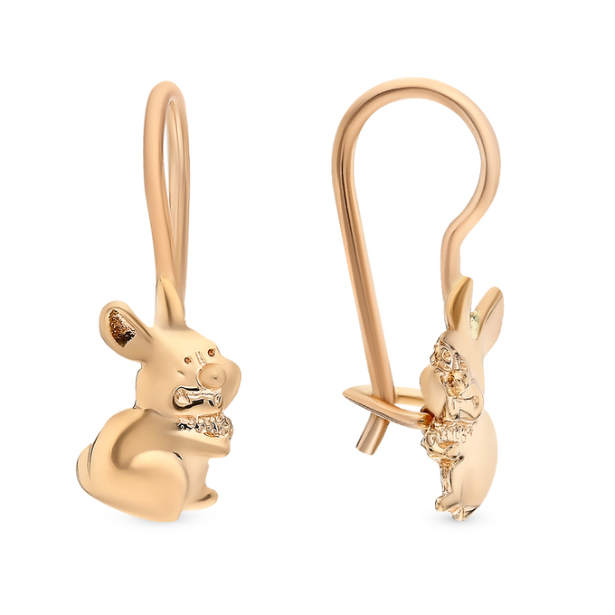 Серьги из красного золота 585 пробы