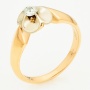 Кольцо из комбинированного золота 583 пробы c 1 бриллиантом Л51035933 фото 1